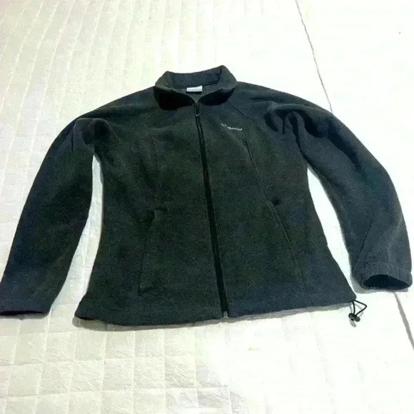 Columbia Fleece Jacket‎ Women's Size Small Gray Lined Zip Up Pockets - Picture 1 of 5